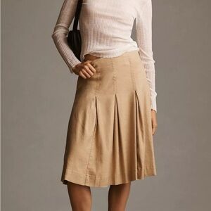 Maeve Wide-Pleated Midi Skirt